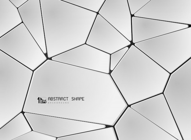 Abstract gradient white and gray with broken style of tech artwork background.