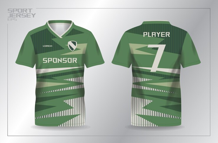 abstract green khaki for sport jersey template