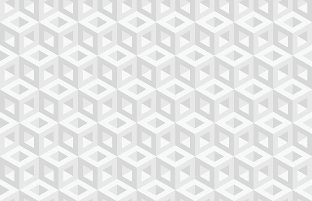 Abstract grey 3d geometric seamless pattern Isometric optical illusion modern background