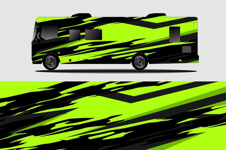 Vector abstract grunge design for sports car wrap livery car sticker branding and other vehicles