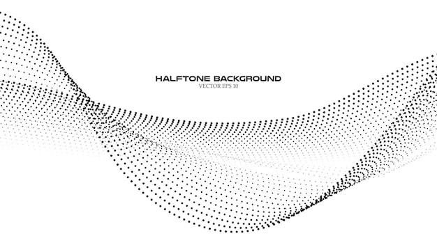 abstract halftone wave pattern background for backdrop or wallpaper