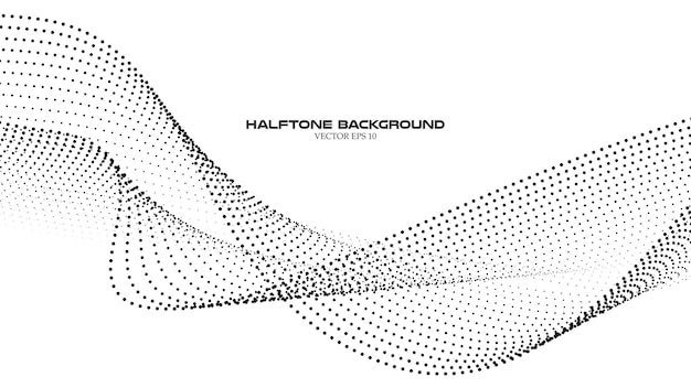 abstract halftone wave pattern background for backdrop or wallpaper