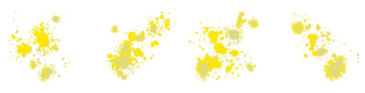 Vector abstract hand painted grunge texture set free vector