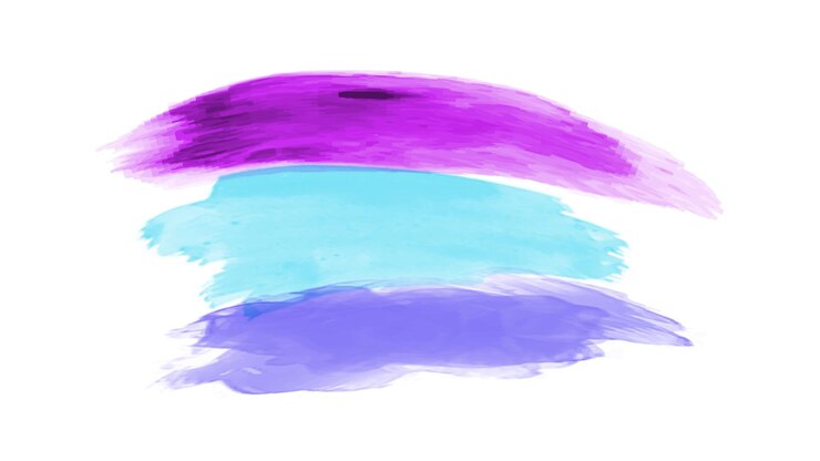 Abstract hand painted watercolor brush