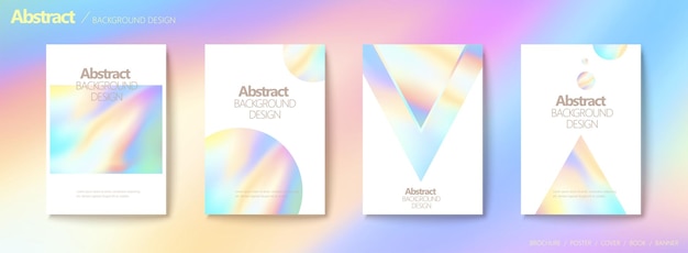 Abstract holographic cover template