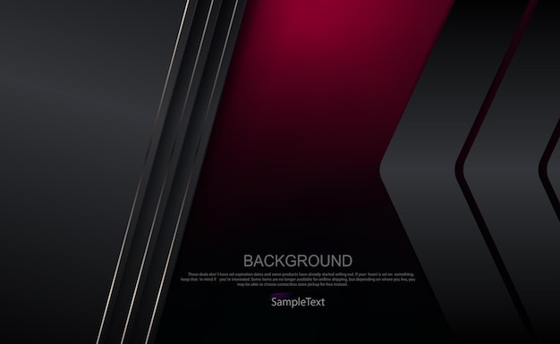 Abstract illustration with dark pink gradient straight gray curtains with border