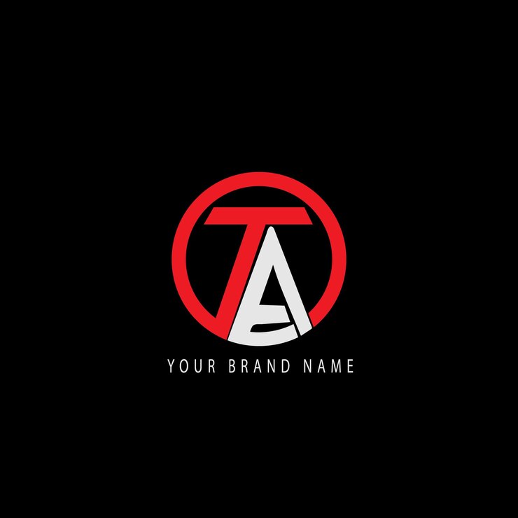 Abstract initial letter T and A logo