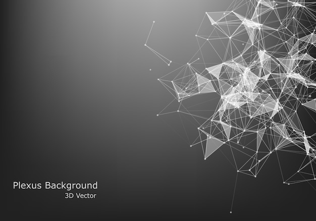abstract internet connection and technology graphic design. polygonal background, geometrical backdrop with dots, lines, triangles for global web, connection, science, futuristic concept.