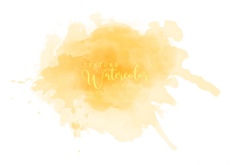 Vector abstract isolated yellow watercolor splash