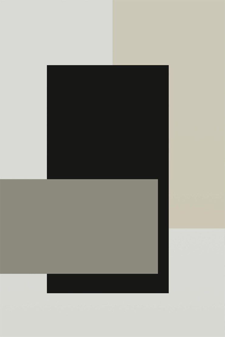 Vector abstract japandi wall art decoration