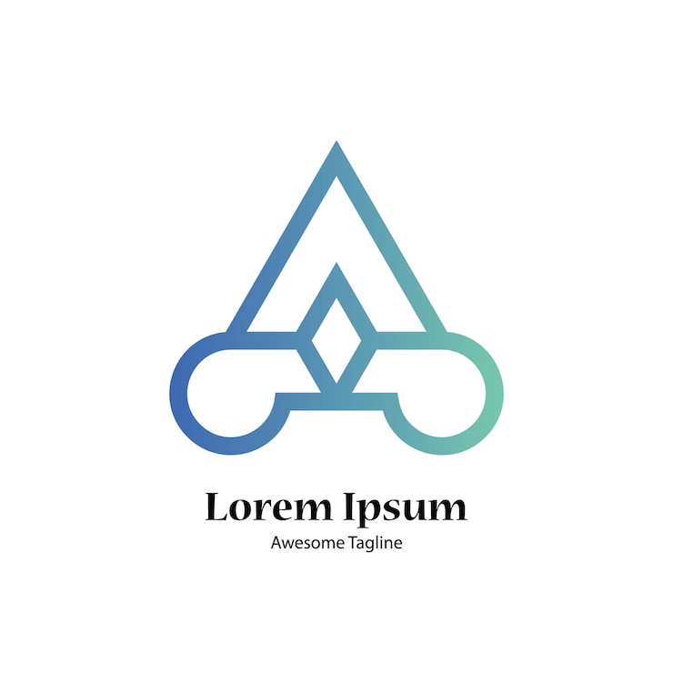 Vector abstract letter a logo design icon