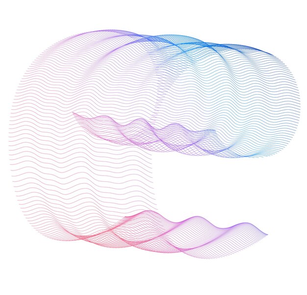 abstract lines colors design element on white background of waves vector illustration eps 10 for grunge elegant business card print brochure flyer banners cover book label fabric