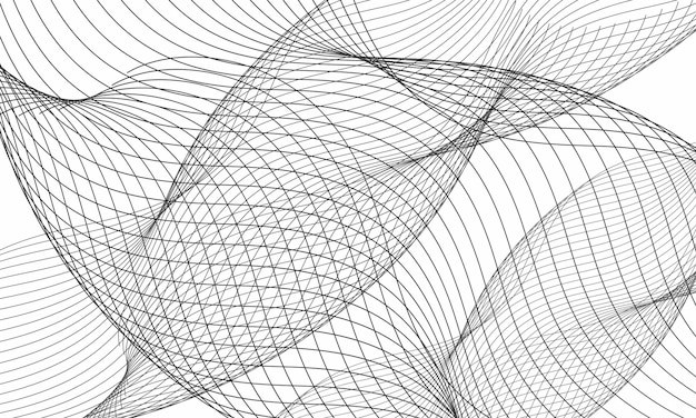 Abstract lines wavy vector illustration white background isolated 3d Background line art Design