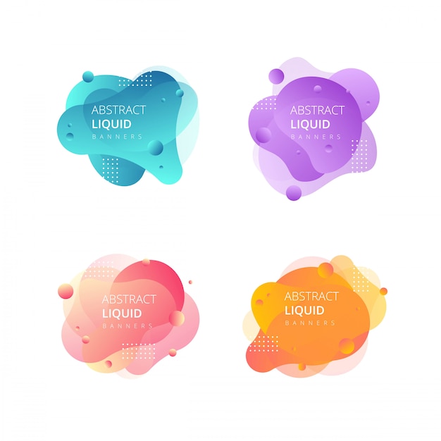 abstract liquid banners
