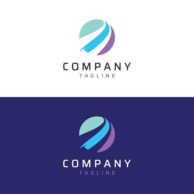 Abstract logo in swoosh style with modern colorsLogo can be used for business or companyTemplate vector design