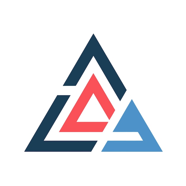 abstract logo with intertwined triangles