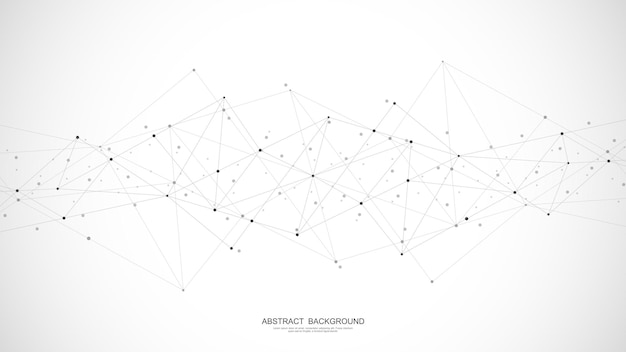 Abstract low poly background with connecting the dots and lines Networking concept internet connection and global communication