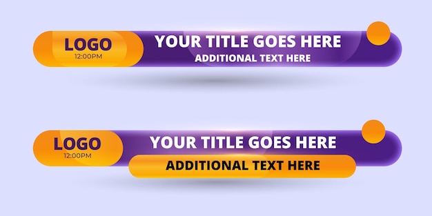 Abstract Lower third banner template design vector illustration