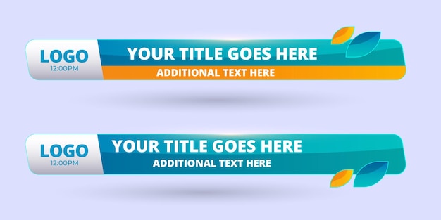 Abstract Lower third banner template design vector illustration