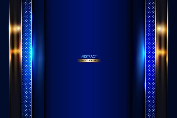 Abstract Luxury Blue and Gold Metallic Background