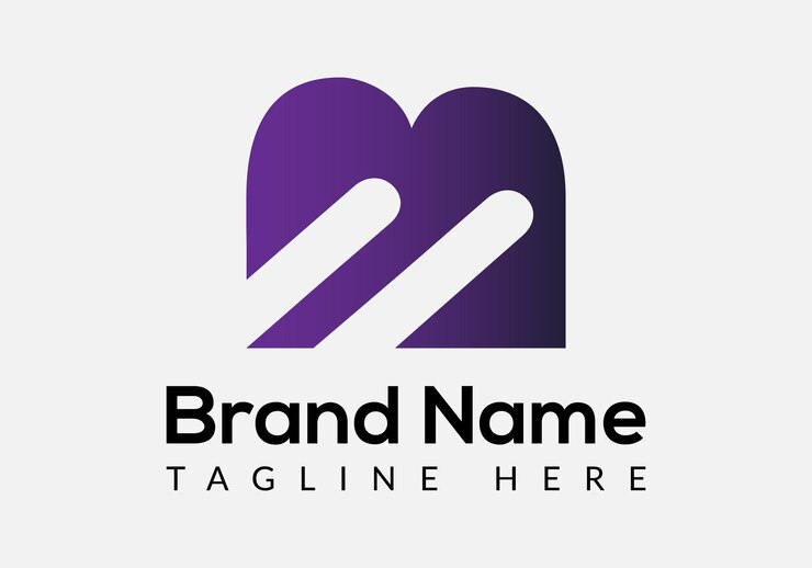 Vector abstract m letter modern initial logo design