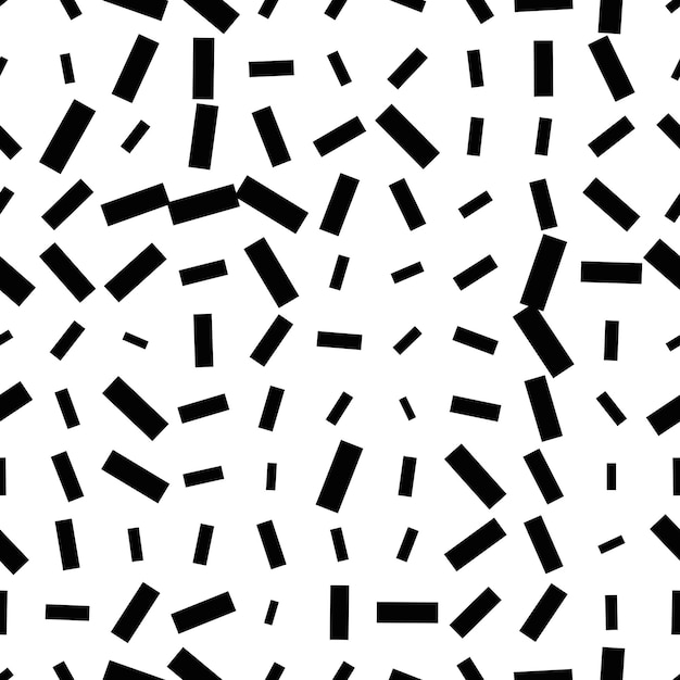 abstract messy textured seamless pattern with sticks, squares. geometric shapes.