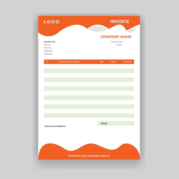 Vector abstract minimal clean invoice design template