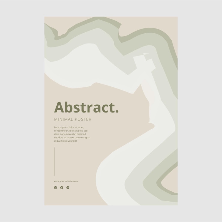 Vector abstract minimal poster template