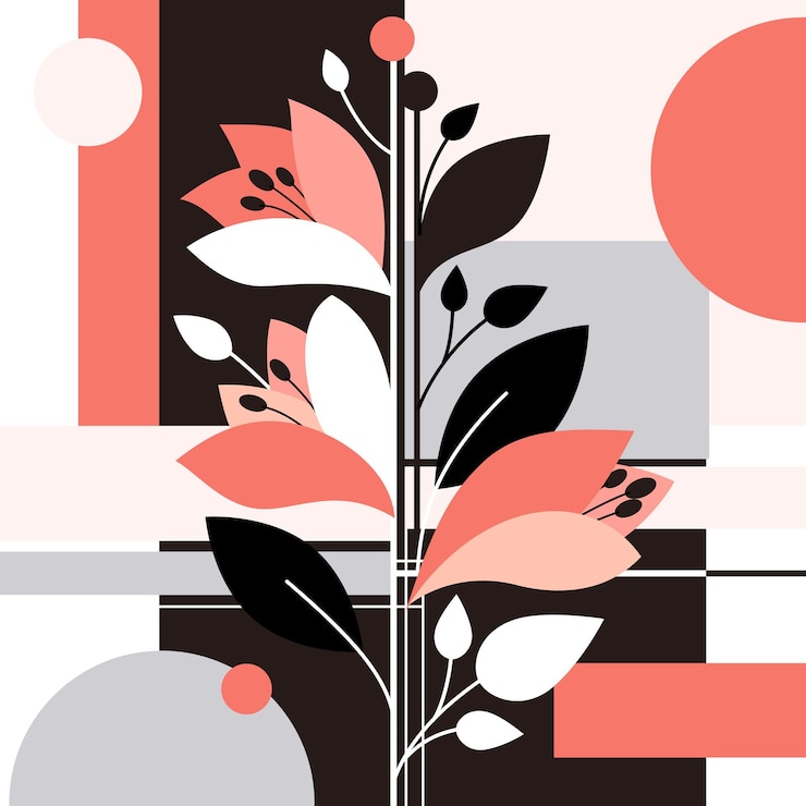 Vector abstract minimalist art