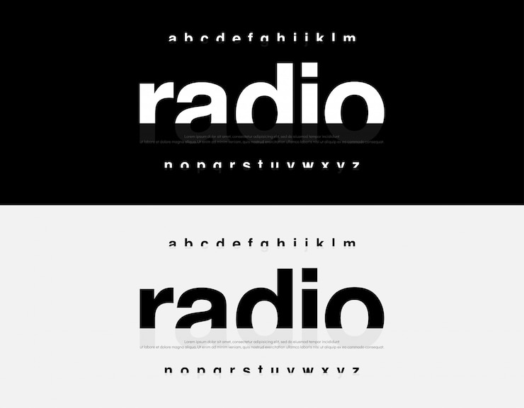 Vector abstract modern alphabet font. typography urban 