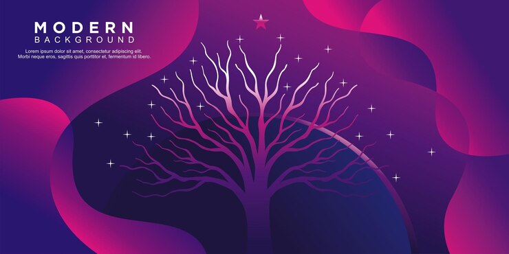 Vector abstract modern background wavy purple design vector