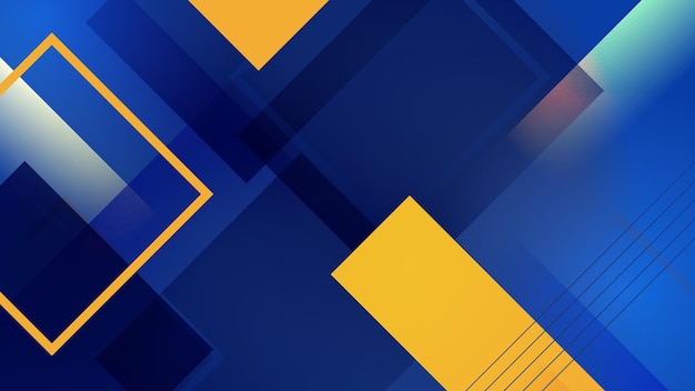 Abstract Modern Blue Yellow Dynamic Lines Gradient Background Wallpaper Blog Banner Geometric Design