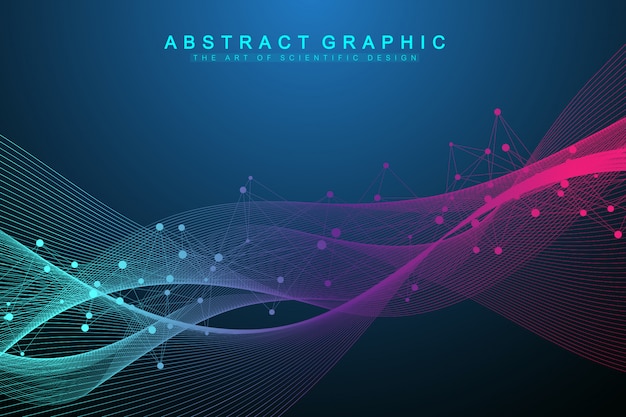 Abstract molecule background