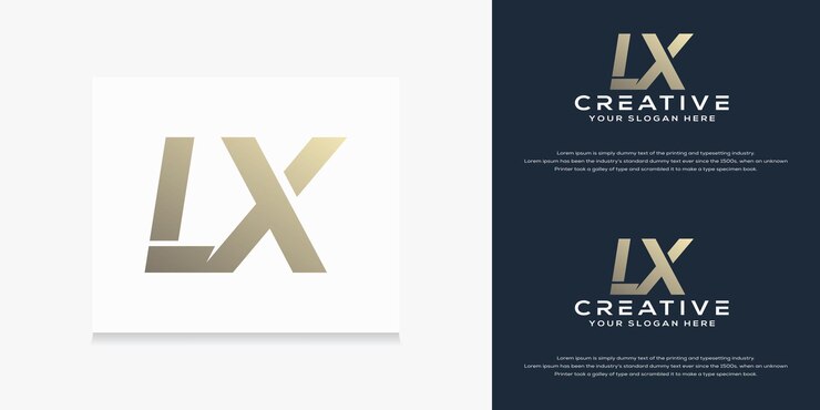 Vector abstract monogram initial l x  letter logo template