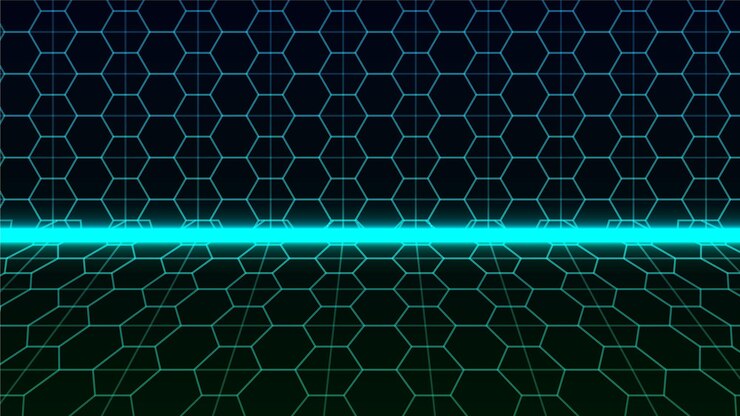 Vector abstract neon hexagonal beckground.
vector illustration