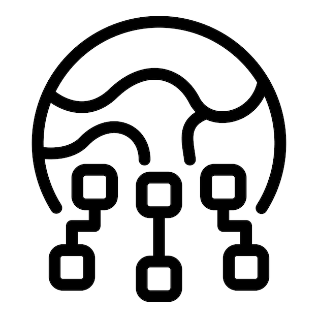 Abstract network and connectivity icon