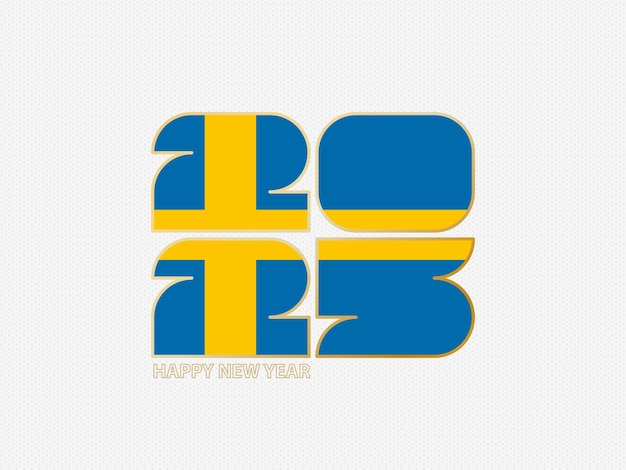 Abstract numbers 2025 with flag of Sweden