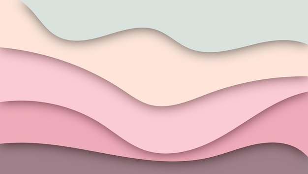 abstract paper cut shape wave background
