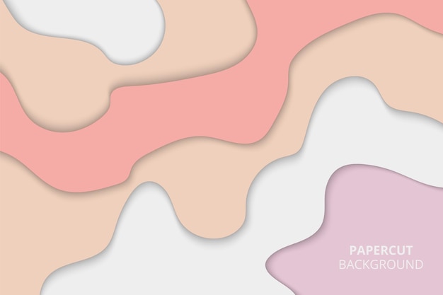 abstract papercut background with smooth wave layers
