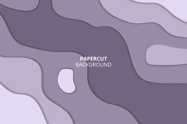 Abstract papercut background with smooth wave layers