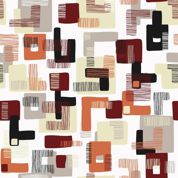 Vector abstract pattern for textile printing 06