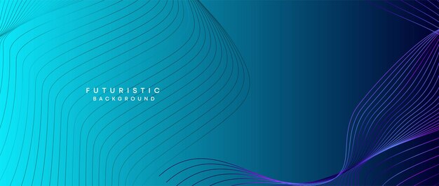 Abstract Peacock Blue Ocean Dark Blue Technological Modern Flowing Wave Line Background Teal Blue and Black Digital Future Technology Web Banner Background for Presentation Cover Slide Magazine