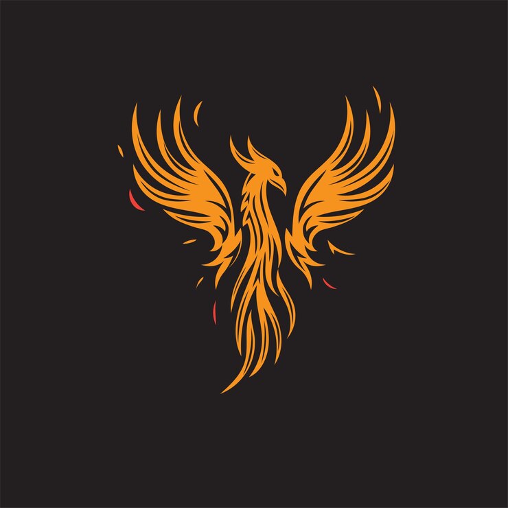 Vector abstract phoenix bird logo vector illustration