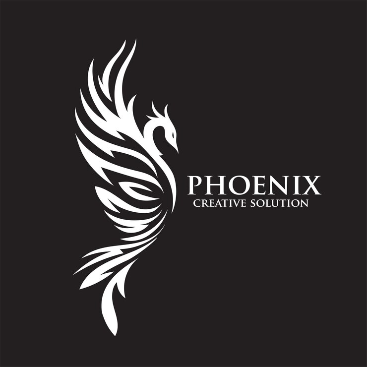 Vector abstract phoenix bird logo vector illustration