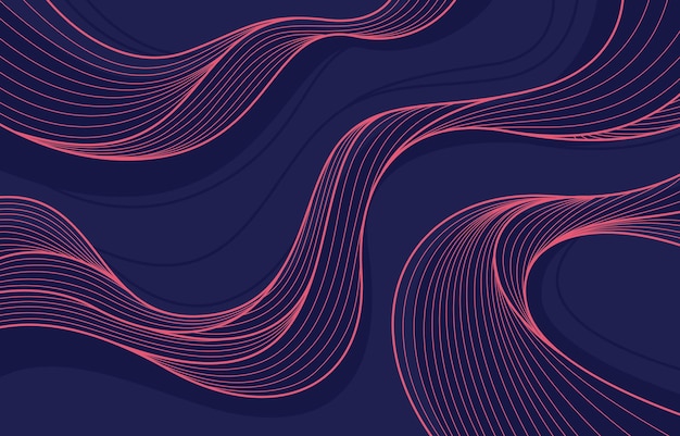 Abstract Pink Waves