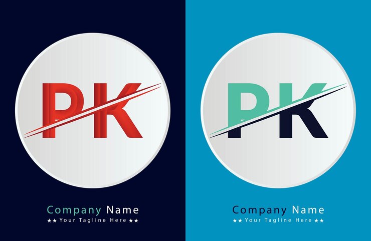 Vector abstract pk letter logo design template vector logo illustration