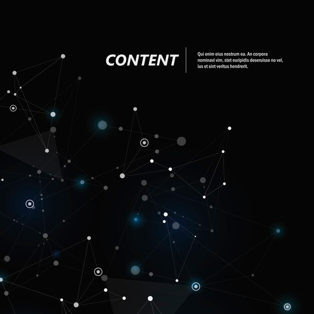 abstract polygonal with connecting dots and lines background.