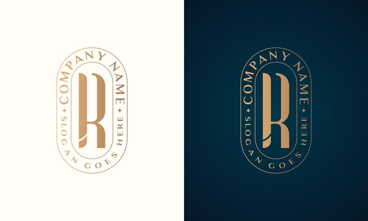 Vector abstract premium luxury corporate identity elegant letter r logo design