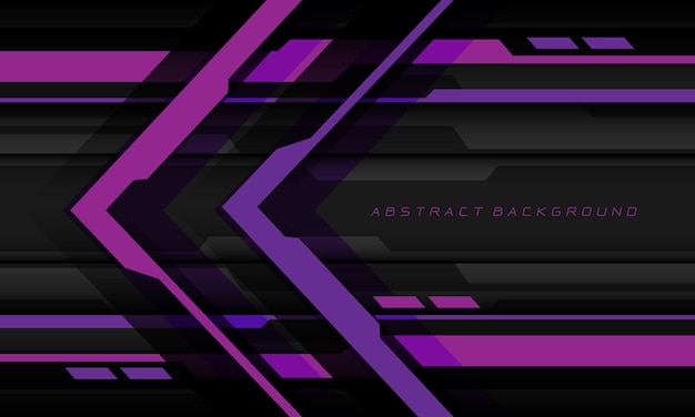 abstract purple cyber arrow direction geometric design modern future technology background vector