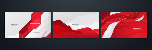 Abstract red and white geometric gradient background